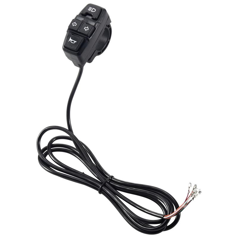 A51K-Ebike Light Switch+Horn and Turning Light Switch Scooters Electric Bicycle Intelligent Mountain Bike DIy Accessories,48V
