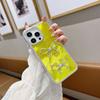 Applicable To IPhone16proMax Laser Feather Bow Mobile Phone Case Apple 15 Flashing Powder Diamond Anti Fall Protection Case