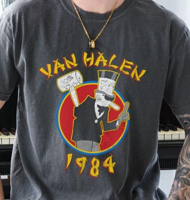 T-shirt Van Halen 1984 Band Rock Vintage Nero Comfort Color 1717 Tee