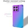 Shockproof Gradient Silicone Case for Motorola Edge 60 Fusion 60S Rainbow Color Anti-Knock Airbags Cover for Moto Edge 60 Stylus