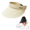 Sun UV Wide Brim Sunshade Elastic Size UV Sunburn [Weuiean] Women's Visor, Protection, Hat, Cap, Quick-Drying, Breathable, Cord, Adjustable,