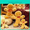 Christmas Gingerbread Man Plush Pillow With Soft 3d Cotton For Kids And Adults