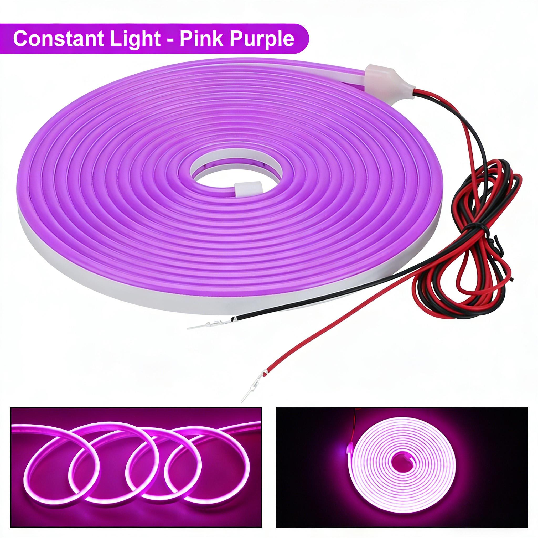 

New Car Trunk LED Strip Lights Trunk Lighting Interior Decoration DIY Ambient Light Strips Tailgate Light Strip Auto Accessories 200cm розовый