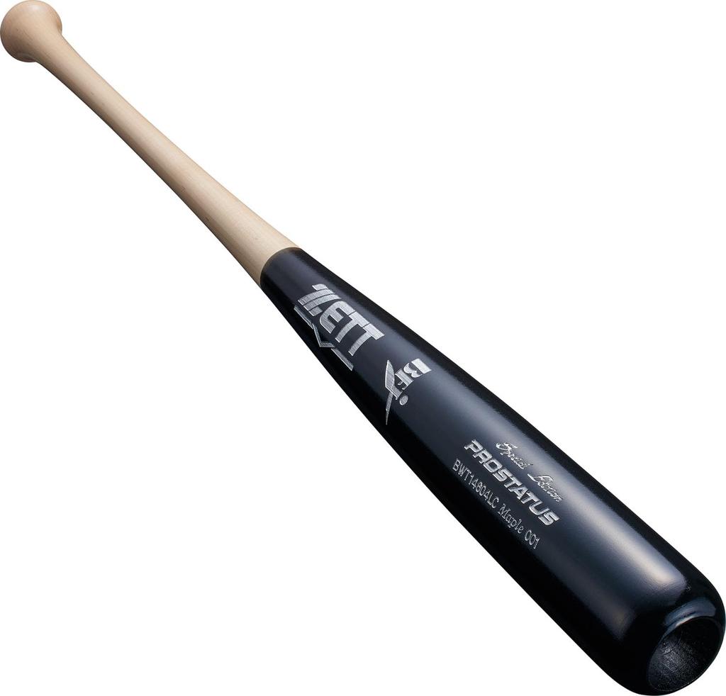 ZETT Prostatus SE Hardball Baseball Wooden American Hard 880g Natural x Black Made in BWT14604LC Bat, (North Maple), 84cm, average, (1219NK), Japan,