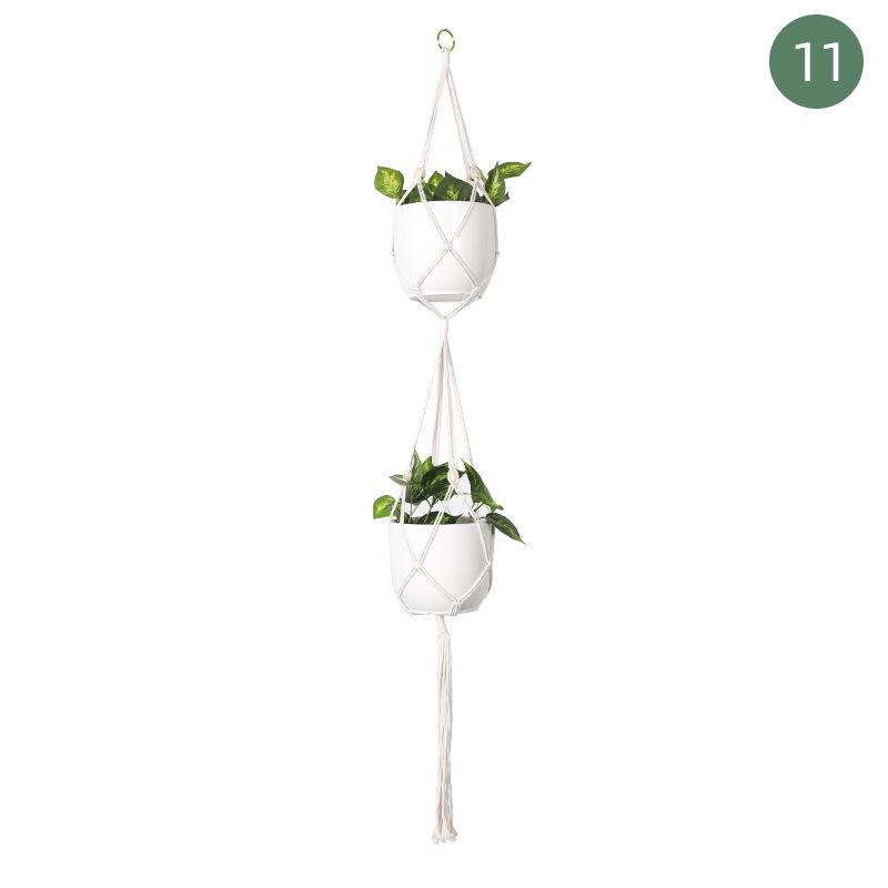 Creative Woven Cotton Plant Hanging Basket Set