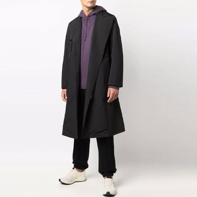 Pánské adidas Y-3 Trenčkoty Pánské Černé S Kapucí Střední
