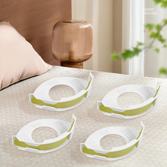 4Pcs Bed Sheet Holder Anti-Slip Design Easy to Install Fixing Strips Bedding Fixer Clips Bedding Accessories