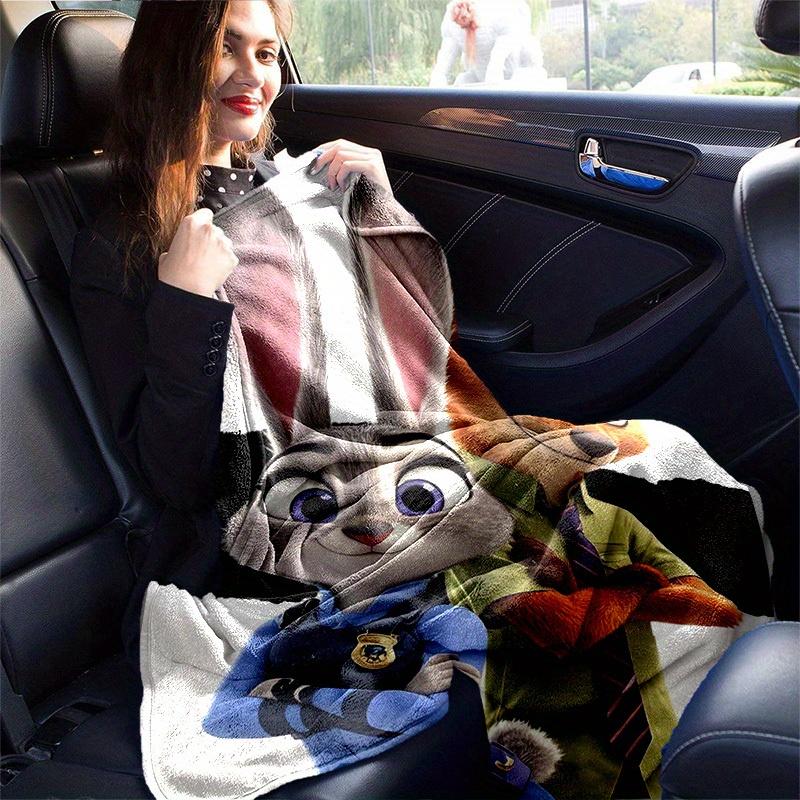 1 peça, Personagens do Filme Zootopia Cobertor de Decoração para Casa Perfeito para Sofá, Divã, Cama, Viagem, Acampamento, Carro, Praia, Soneca no Escritório Manta Macia Presente