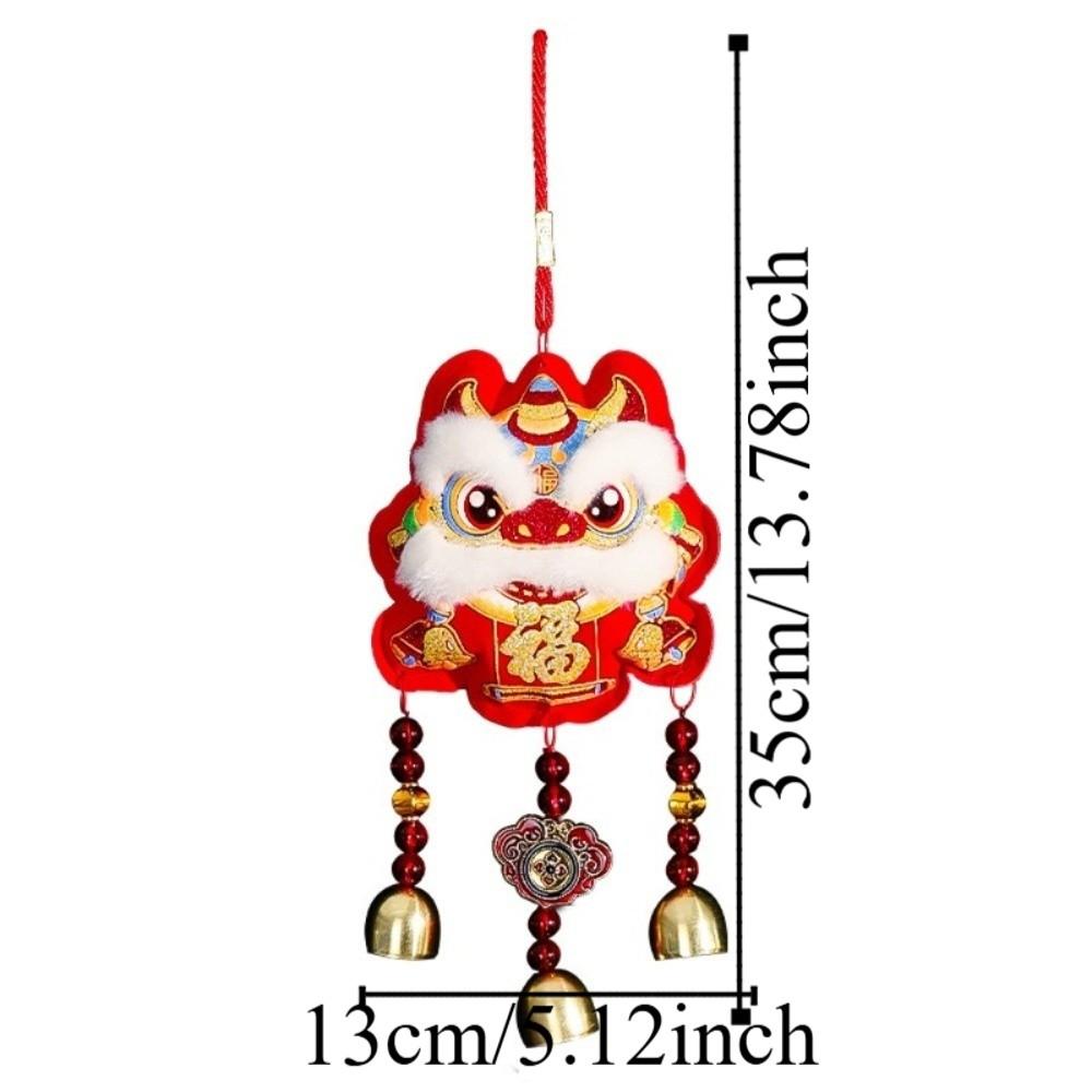 Traditional Spring Festival Ornaments Red Atmosphere Lucky Pendant Beads Lion Dance Pendant  Wall