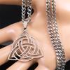 Witch Celtic Knot Triquetra Trinity Hollow Necklace Women Stainless Steel Men Amulet Necklaces Jewelry Nudo De Bruja N3217S03