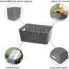A Top-quality Hollowed out Side Woven Plastic Storage Box Simple Organizer Basket for Home Kitchen Sundry Goods