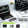 Dual-Port GaN Fast Charger with Retractable Cable for Apple, Huawei, Xiaomi