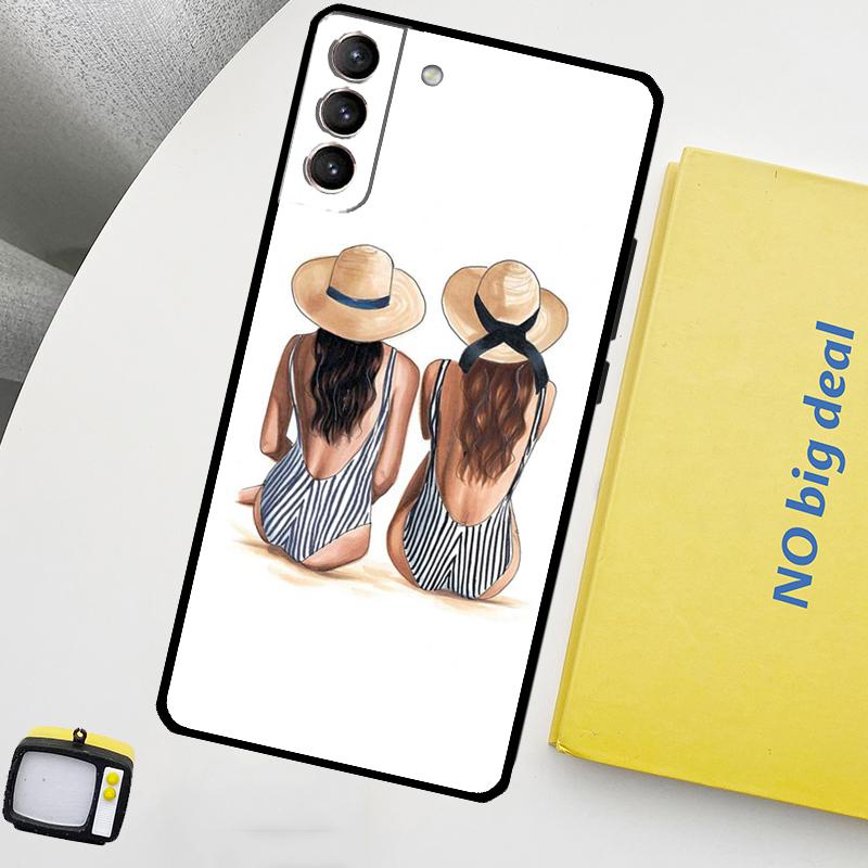 Nejlepší přátelé BFF Ladící kryt pro Samsung Galaxy S22 S23 Ultra Note 20 10 Plus S9 S10 S20 S21 S23 FE Pouzdro na telefon