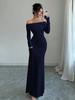 Elegant One-Shoulder Strapless Open-Back Criss-Cross Long Dress for Women