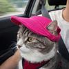 Casual Style Breathable Pet Sun Hat Ear Holes Sun Protection Dog Visor Hat Adjustable Pet Baseball Cap Pet Costume