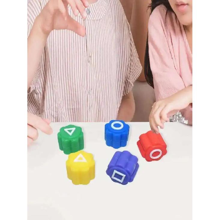 Set 3d Printing Calamari Game Dice Party Game Props Square Circle Triangle Printing Bar Games Party Props Korean Film Play Game