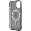 Etui Do iPhone 14 Ferrari Hardcase Translucent MagSafe Czarne