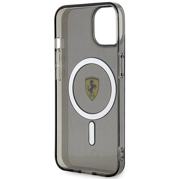 Etui Do iPhone 14 Ferrari Hardcase Translucent MagSafe Czarne
