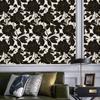 Retro Black Gold Floral Line Wallpaper Vintage Home Decoration Waterproof Contact Paper Flower Furniture Cabinet Sticker