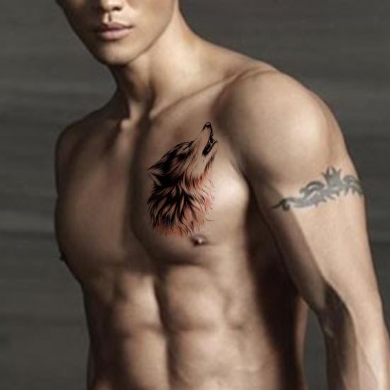 Waterproof Temporary Transfer Wolf Arm Tattoo Sticker Body Art Sticker