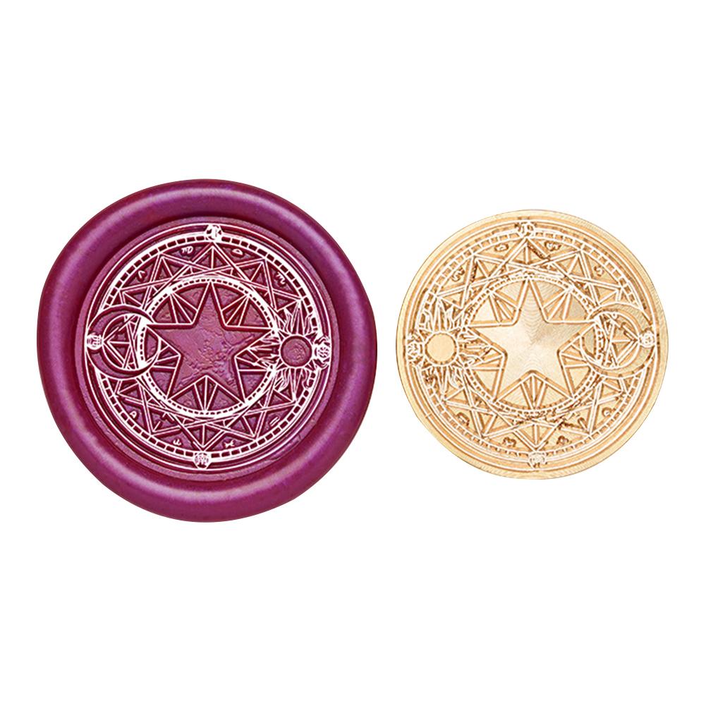 Wax Copper Head Six Pointed Star Series Vintage Craft Sealing Stamp Head For Cards Envelopes Wedding Invitations Gift Packaging