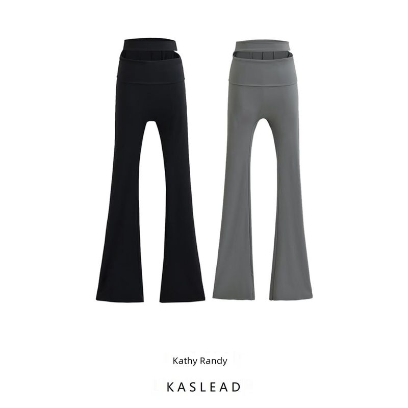 Kaslead New Arrival Women's Clothing Fashion Style Fashion Casual Waist Cut Out Cut High Elasticity Silm Pants