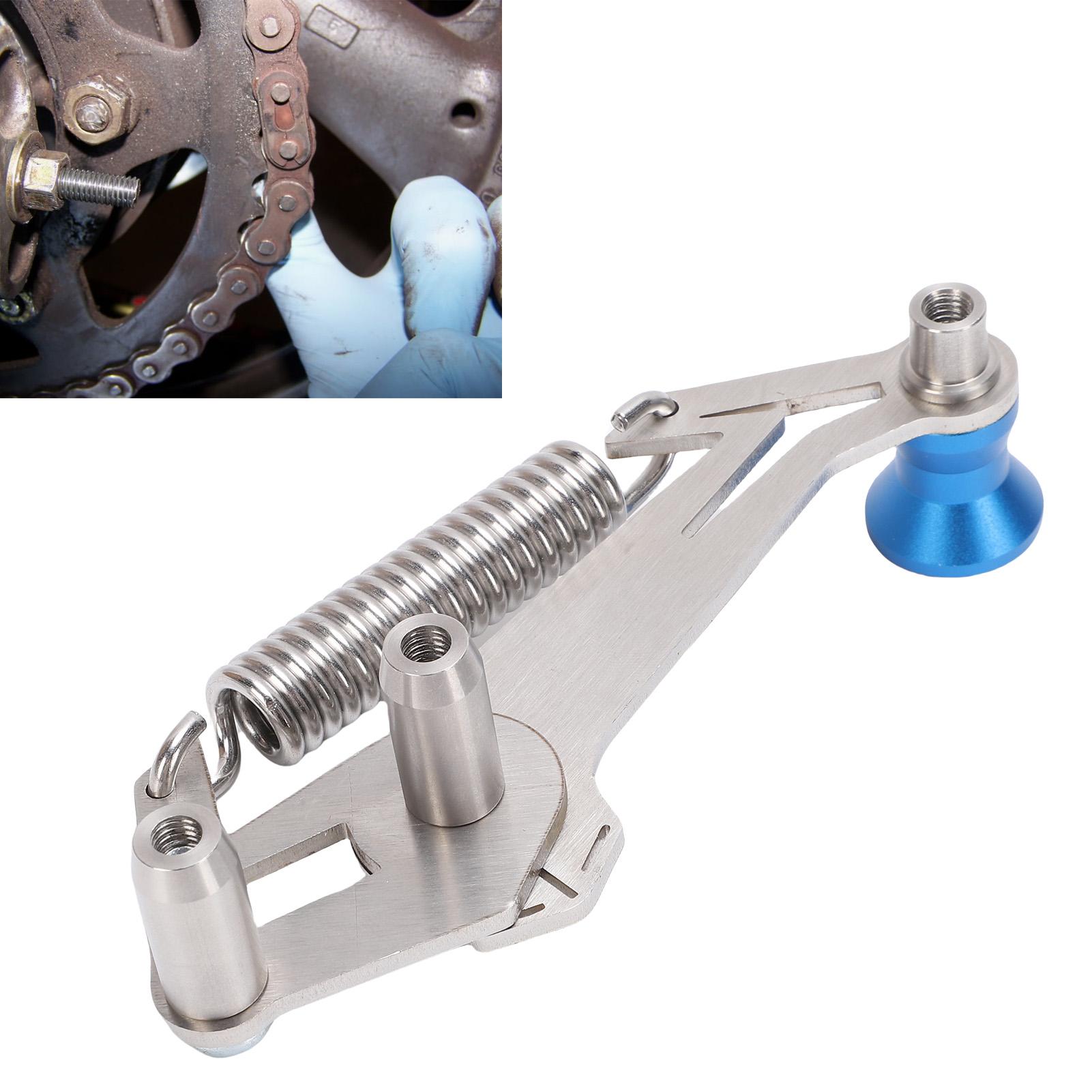 Motorfiets Ketting Speling Afstelgereedschap 304 Roestvrij Staal Snel   Ketting Speling Afstelling Spanning Insteller Gereedschap gray