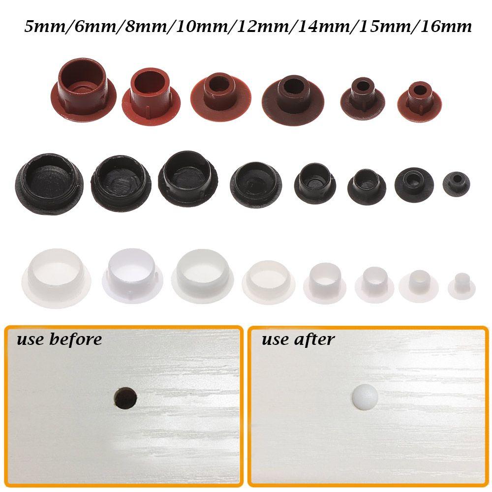 50Pcs Practical Drill Hole Plug Hole Ornament Hardware Protective Cap Dust Plug Stopper Furniture Hole Covers Screw Decor