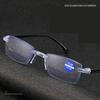 8Pcs Fashion Lightweight Reading Glasses Presbyopia Glasses Blue Light Blocking Glasses Rimless High-Definition Reading Glasses