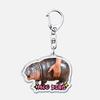 Funny Baby Hippo Cute Keychains Keyring for Accessories Bag Moo Deng Meme Pendant Keyring Jewelry Fans Gifts