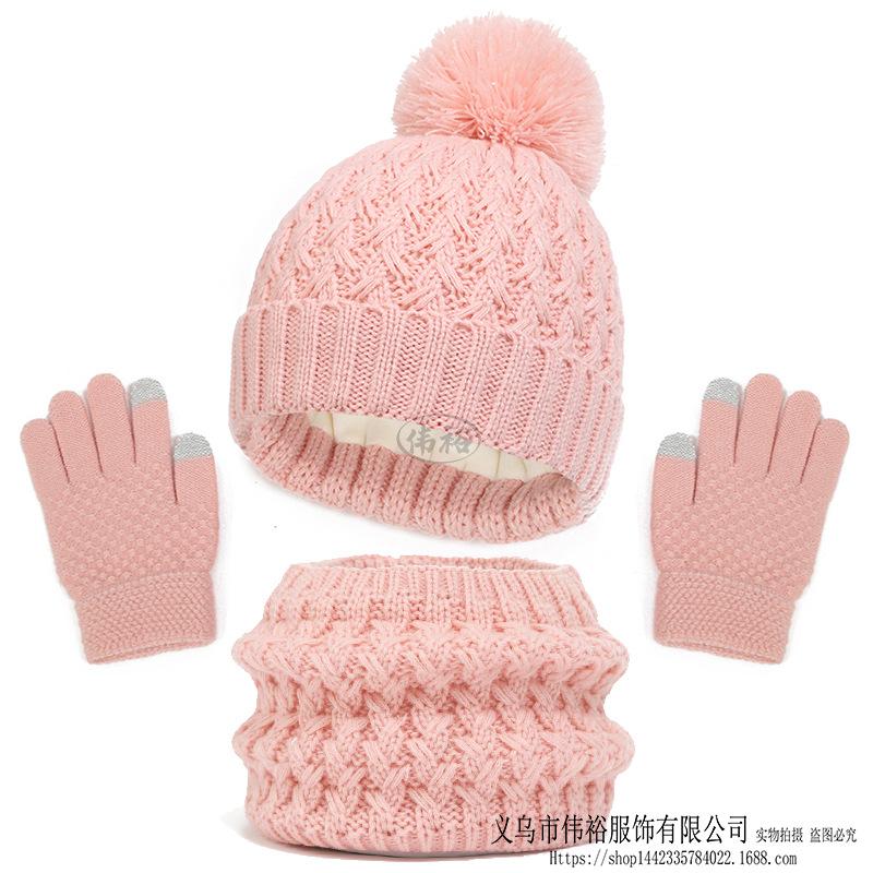 Dziecięcy Zimowy Ciepły Dzianinowy Zestaw Czapka z Pomponem Szalik Rękawiczki Zestaw 3 Szt. Lub Pojedyncza Czapka Beanie Wiatroodporna Ochrona Uszu Dla Chłopców Dziewczynek Zimna Pogoda Na Zewnątrz