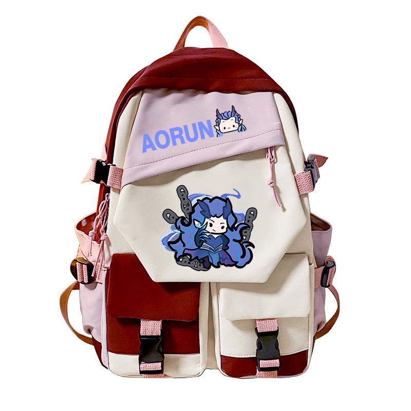 New Ao Run cute popular peripheral backpack movie Nezha 2 new student large-capacity schoolbag