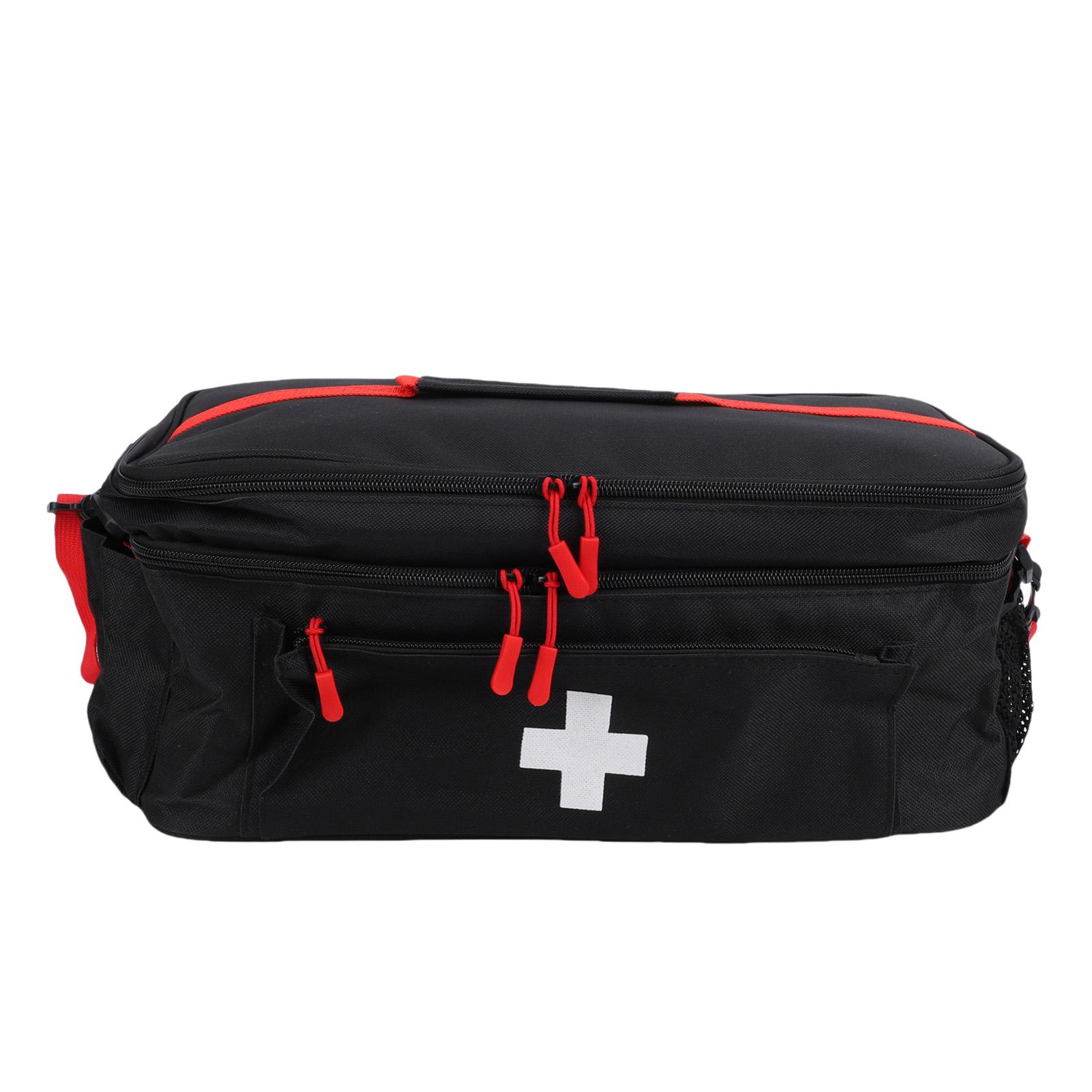

First Responder Bag Medication Carrying Case Emergency Supplies Storage Bag for Car Home Office Outdoor Black 18x23x40cm / 7.09x9.06x15.75in
