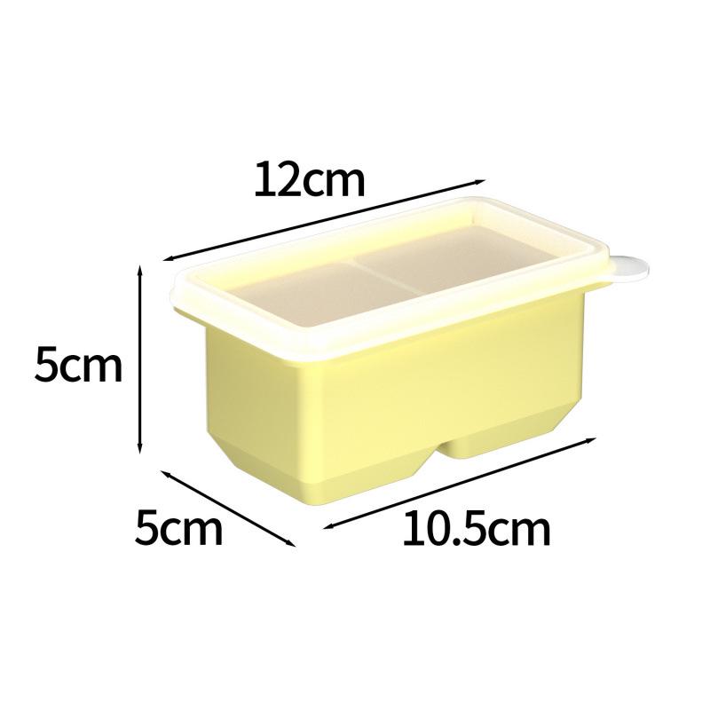 Popular Silicone Ice Cube Tray with Lid – 4 Large Slots & 15 Square Compartments for Soup or Food Storage