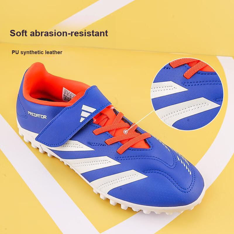 New Adidas Predator CLUB Anti Slip Wear Resistant Low Top Kids' Soccer Shoes Blue White Orange Kids' IF6421
