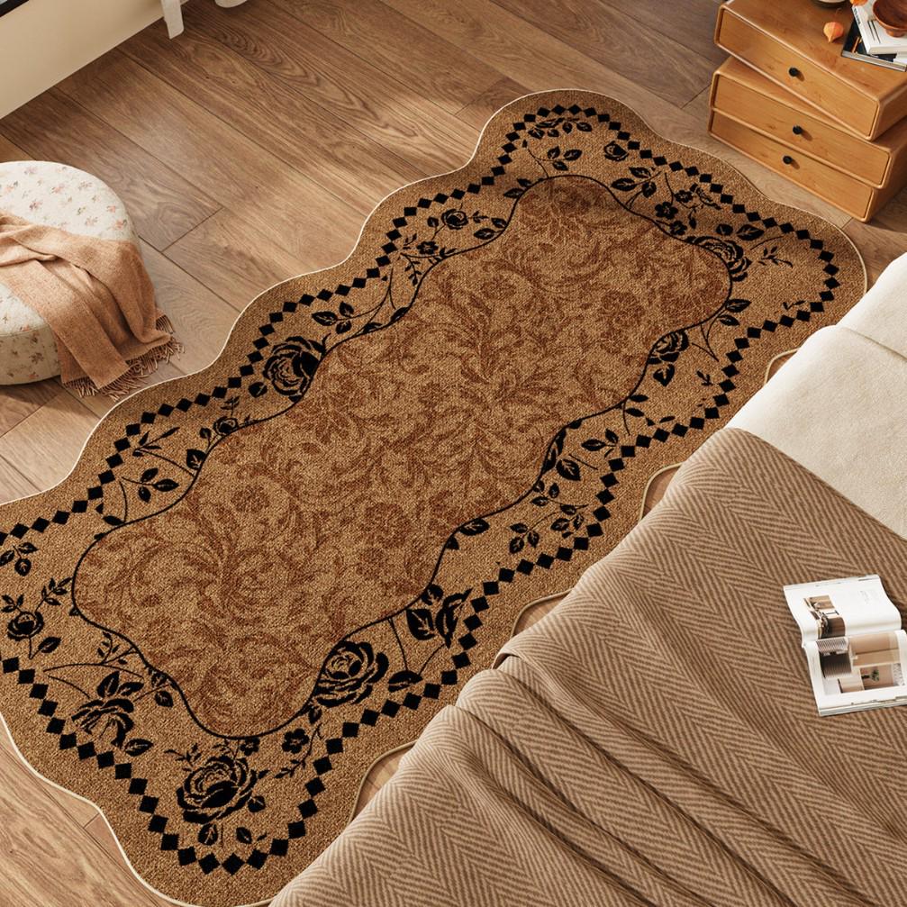 Alien Retro Mid-Century Bedroom Rug: Easy-Care, Waterproof, Stain-Resistant Floor Mat for Bedside or Coffee Table.