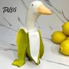 Geburtstagsgeschenk für beste Freundin Kreative Bananen-Enten-Figur, Harzskulptur, Neuheit Kunst Foto Requisiten Heimstatue, Lustiges Schreibtischornament Büro Tischplatte