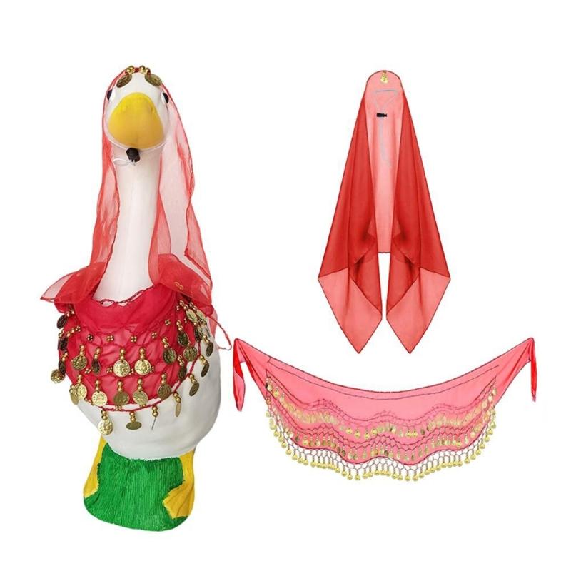 Belly Dance Outfit Set Belly Dance Hip Scarf,Coins Head Scarf Gypsy Costume Accessories for Womens Belly Dance Costume