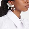 1 PC Luxury Rhinestone Droplet Pendant Ear Clips Earrings No Piercing for Women Crystal Curvy Ear Cuff Earrings Wedding Jewelry