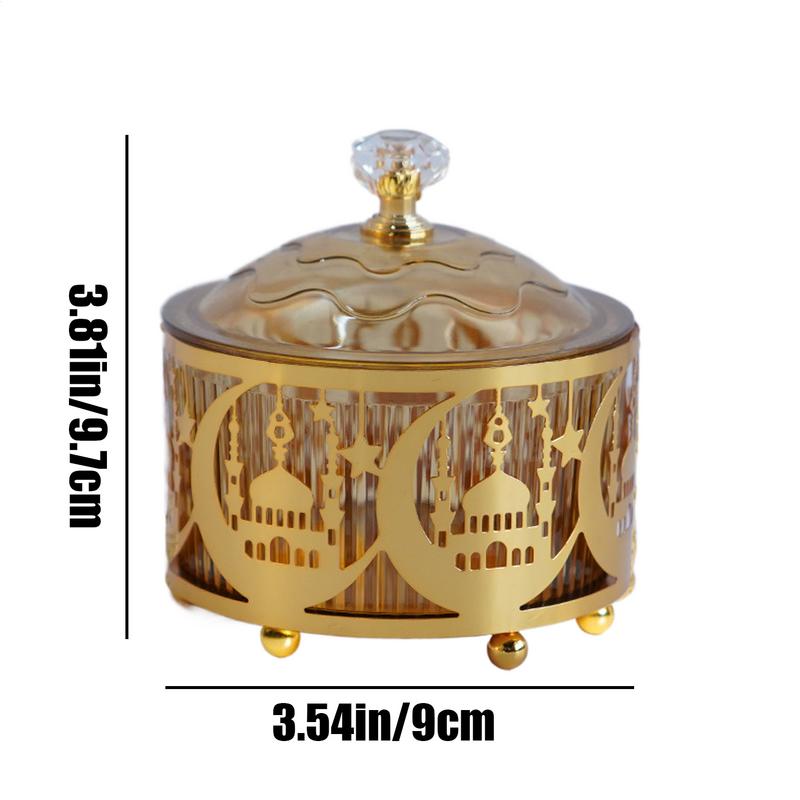 Snacks Tray Ramadan Decoration Food Trays Eid Mubarak Dessert Storage Metal Box Ornament Muslim Festival Home Party Supplies