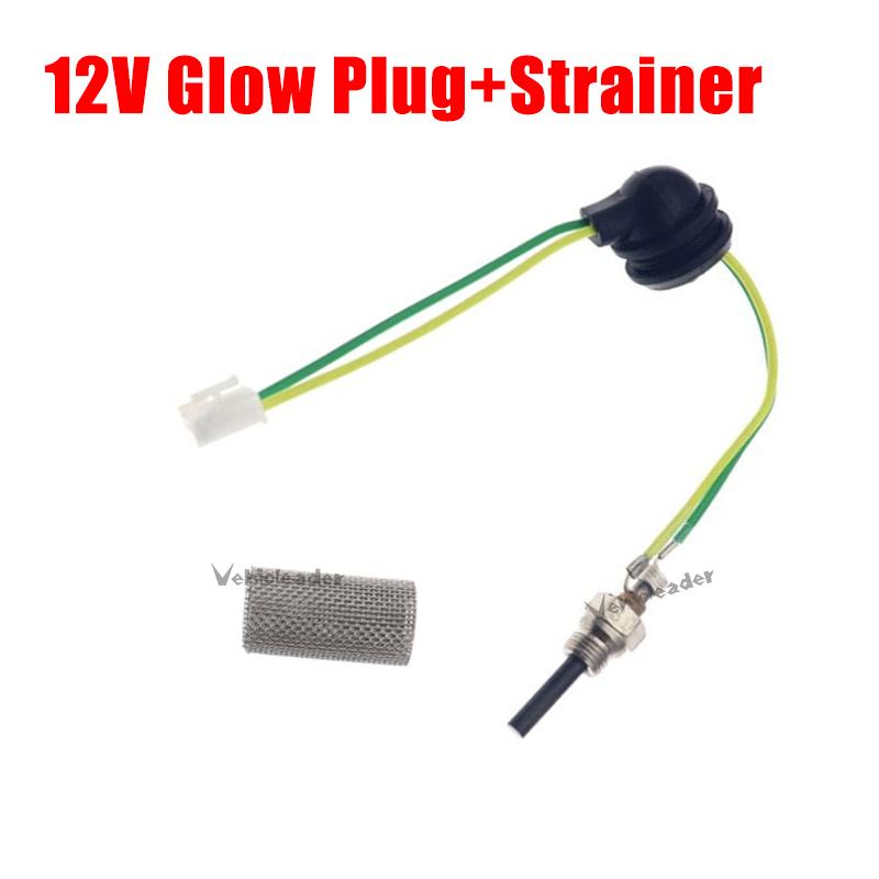 12V/24V Car Heater Burner Motor Gaskets Strainers Glow Plug+ Wrench For 2kw 5kw Autonomous Truck Cab Heater Air Parking Heater