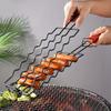 New Portable Outdoor BBQ Rack Foldable Stainless Steel BBQ Rack Thickened Grill Basket Grill Basket Grill Accessories