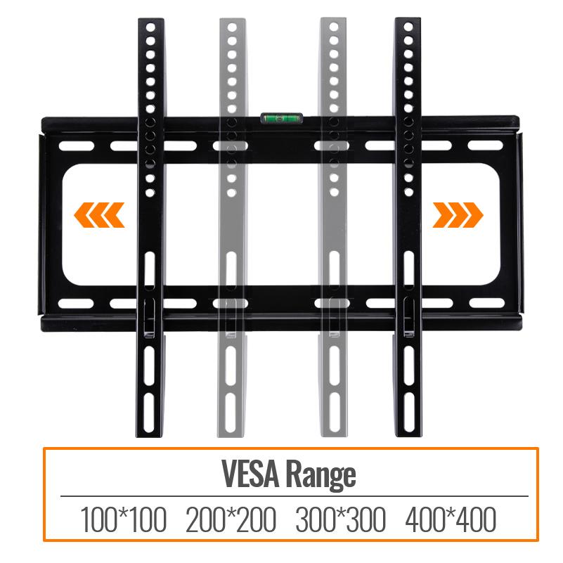 Universal TV Wall Mount Bracket for Most 26-55 Inch LED Plasma TV Mount Up To VESA 400x400mm and 110 LBS Loading Capacity