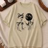 Halloween Raccoons Shirt for Unisex Unisex Raccoons Vintage Graphic TShirts Raccoon Moon Tee Funny Meme Streetwear Tops