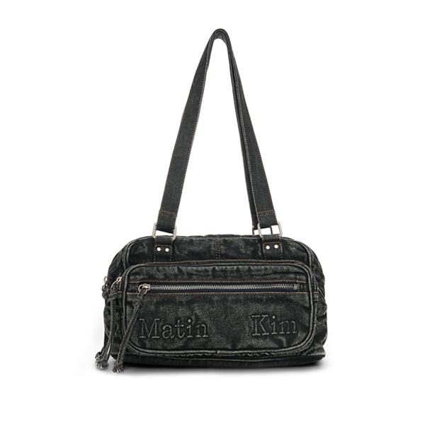 

[Matin Kim] MATIN DUST DENIM ONE POCKET SHOULDER BAG - 2 Colors (Black / Blue) BLACK