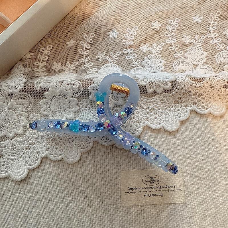 New Arrival Colorful Diamond Crystal Butterfly Hair Clip for Women, Luxurious and Stylish, Large Size for Bun Hairstyles