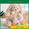 Plush Rabbit Doll Ornament With Flower Pattern For Romantic Gifts And Decor Room
