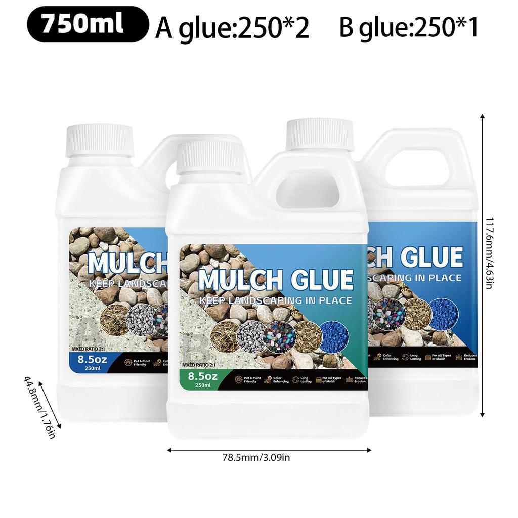 Cola para Rocha Paisagística 8,5oz Cola para Pedra de Paisagismo Anti-Amarelamento Cobertura de Solo Pegajosa Aglutinante para Cascalho Para Quintais Jardim Pátios