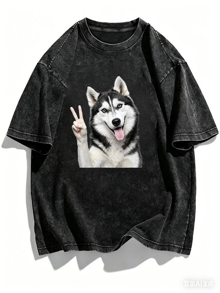 Vintage Raccoon Graphic Tshirt Washed Cotton Acid Wash Streetwear Tee Retro Animal Print Top Oversized Casual Unisex Apparel
