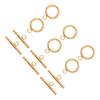 Stainless Steel Round Toggle Clasps TBar Clasps for DIY Necklace Bracelet Jewelry Gold